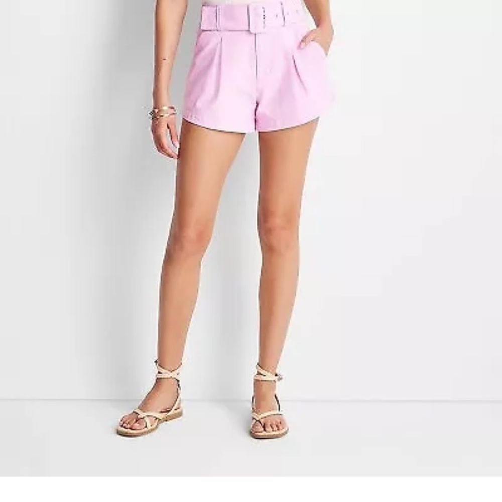 NO OFFERS‼️High-Rise Belted Shorts - Future Collective with Jenee Naylor